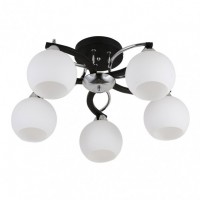 Distribuidor - Lâmpadas Diversas | Lâmpadas Modernas | PLAFON PISSIS 5XE27 CROMO/NEGRO 25X53X53 CM Ref: 152885020
